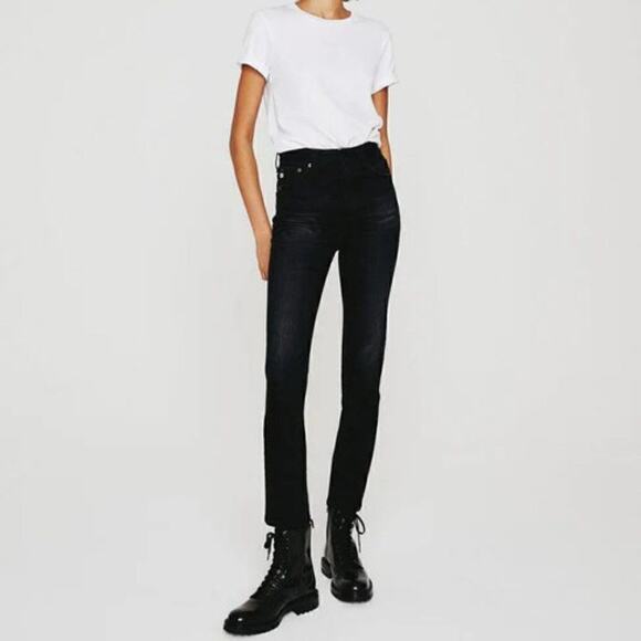 AG Adriano Goldschmied Alexxis Jean, 2 Years Dropout  High waisted Dark Jeans 28 - Picture 2 of 8